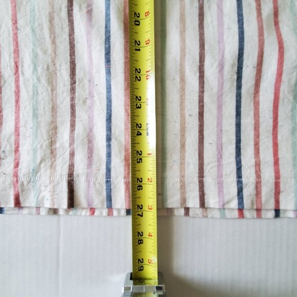 Madewell Cotton Blend Stripped Button Down the Side Skirt Size 4 - Picture 12 of 16